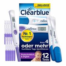 Abbildung: Clearblue Ovulation und Schwangerschaftstest Kombipackung  12 St, Kombipackung PZN 19455619 