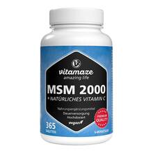 Abbildung: Msm 2000 + Vitamin C Acerola Extrakt Tabletten 365 St, Tabletten PZN 19460081 
