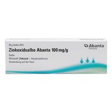 Abbildung: Zinkoxidsalbe Abanta 100 mg / g 25 g, Salbe PZN 19641670 