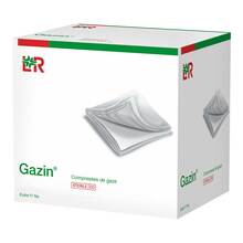 Abbildung: GAZIN Mullkomp.10x10 cm steril 8fach 50X2 St, Kompressen PZN 19648672 