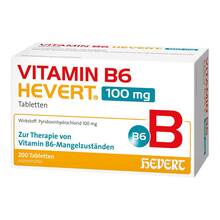 Abbildung: Vitamin B6 Hevert 100 mg Tabletten 200 St, Tabletten PZN 19802736 