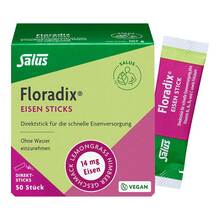 Abbildung: Floradix Eisen Sticks Pulver Salus 50 St, Pulver PZN 19808466 