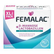 Abbildung: Femalac D-Mannose + Lactobazillen Pulver zur H.e.L.z.E. 28 St, Pulver zur Herstellung einer Lösung zum Einnehmen PZN 19820852 