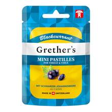 Abbildung: Grethers Blackcurrant zuckerfrei Past.Mini Beutel 30 g, Pastillen PZN 19859713 