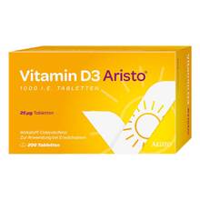Abbildung: Vitamin D3 Aristo 1000 I.E. Tabletten 200 St, Tabletten PZN 20009629 