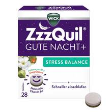 Abbildung: Wick Zzzquil Gute Nacht + Stress Balance 28 St, Tabletten PZN 20062374 