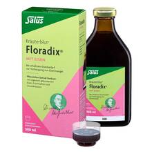 Abbildung: Floradix mit Eisen Flu25ssigkeit zum Einnehmen 500 ml, Flüssigkeit zum Einnehmen PZN 20121160 