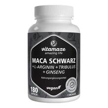 Abbildung: Maca Schwarz + Tribulus+Ginseng Komplex Kapseln 180 St, Kapseln PZN 20170879 