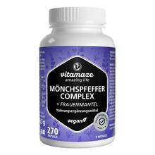 Abbildung: Mönchspfeffer Complex Frauenmantel Vitamin C Folsäure 270 St, Kapseln PZN 20379705 