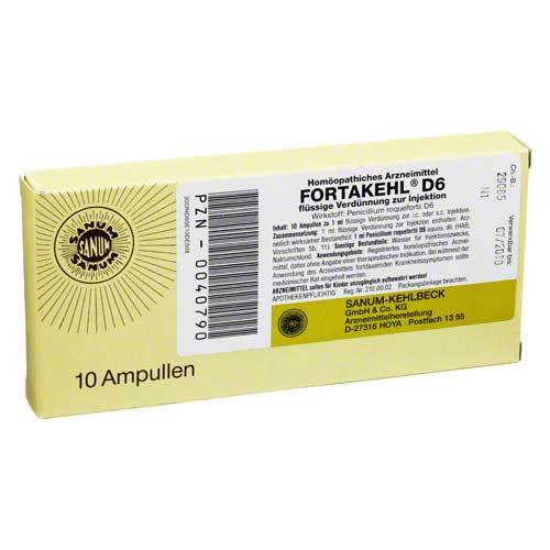 Fortakehl D 6 fl&uuml;ssige Verd&uuml;nnung z.Injektion Ampulle  - 1