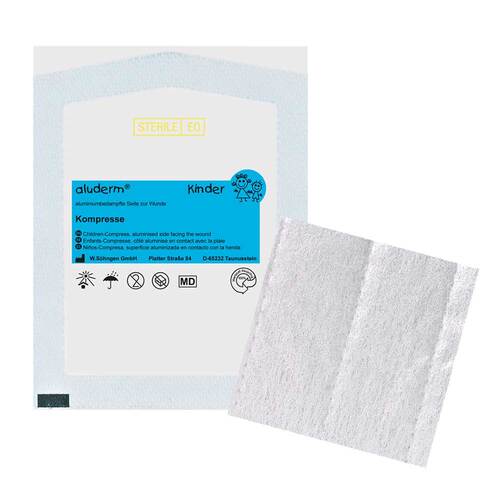 Aluderm Kinder Kompressen 6x6 cm - 2