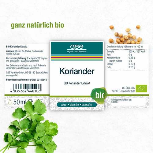 Gse Koriander Extrakt Bio 23% V / V Liquidum - 2