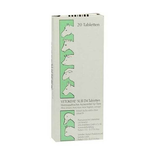 Vetokehl Sub D 4 Tabletten vet. (f&uuml;r Tiere) - 1