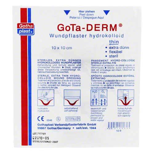 Gota-Derm thin hydrokoll.Wundpflaster steril 10x10 cm - 1