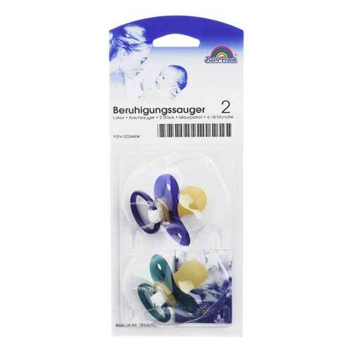 Beruhigungssauger Kirsche Latex 6-18 M.blau / petrol - 1