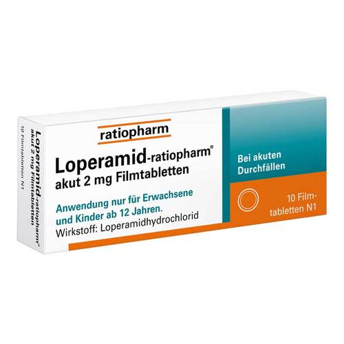 Loperamid-ratiopharm akut 2 mg Filmtabletten - 1