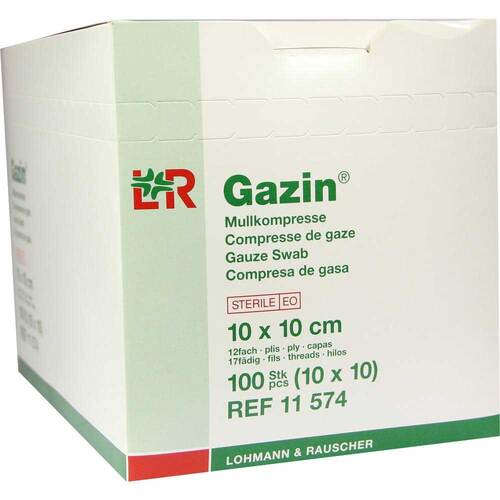 GAZIN Mullkomp.10x10 cm steril 12fach - 1