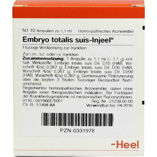 EMBRYO totalis suis Injeel Ampullen - 1