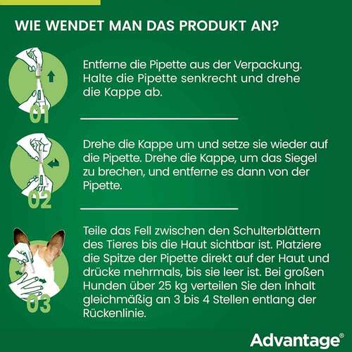 Advantage 400 L&ouml;sung Pipetten f&uuml;r Hunde ab 25 kg - 5