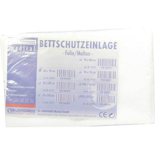 Bettschutzeinlage Folie Molton 50x90 cm - 1