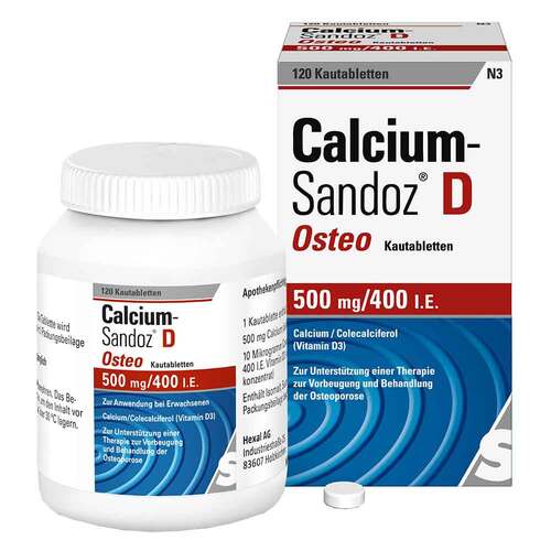 Calcium Sandoz D Osteo 500 mg / 400 I.E. Kautabletten  - 2