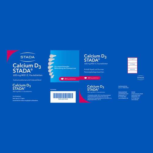 Calcium D3 Stada 600 mg / 400 I.E. Kautabletten - 5