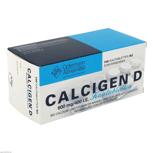 Calcigen D 600 mg / 400 I.E. Kautabletten - 1
