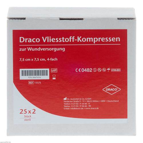 VLIESSTOFF-KOMPRESSEN steril 7,5x7,5 cm 4fach - 1