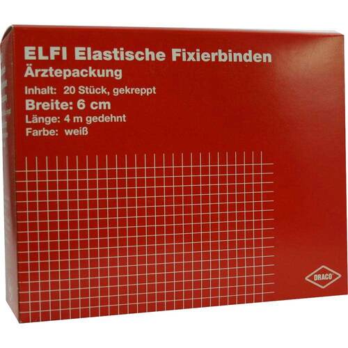 Dracoelfi elastisch Fixierbinde 6 cmx4 m gekreppt - 1