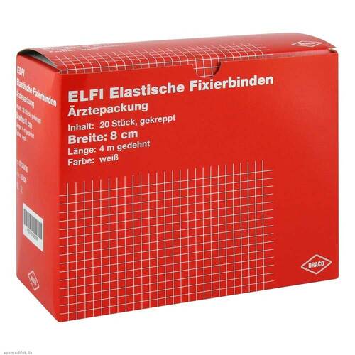 Dracoelfi elastisch Fixierbinde 8 cmx4 m gekreppt - 1