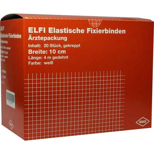 Dracoelfi elastisch Fixierbinde 10 cmx4 m gekreppt - 1