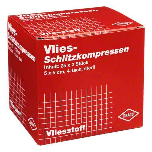 Schlitzkompressen Vlies 5x5 cm steril 4fach - 1