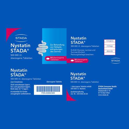 Nystatin Stada 500.000 I.E. &uuml;berzogene Tabletten  - 5