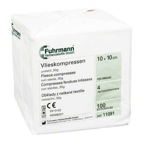 VLIESKOMPRESSEN unsteril 10x10 cm 4lagig - 1