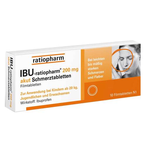 Ibu-Ratiopharm 200 mg akut Schmerztbl.Filmtabletten  - 1
