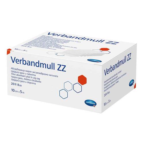 Verbandmull Hartmann 10 cmx5 m zickzack - 1