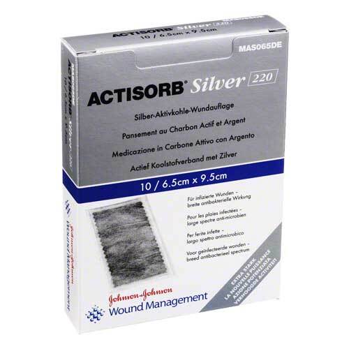 Actisorb 220 Silver 6,5x9,5 cm steril Kompressen - 1