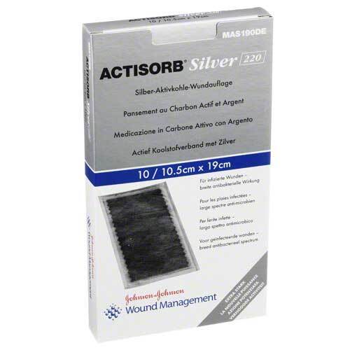 Actisorb 220 Silver 10,5x19 cm steril Kompressen - 1