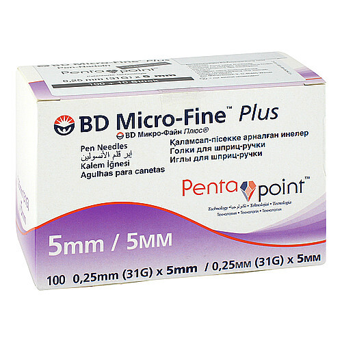 BD Micro-Fine + 5 Pen-Nadeln 0,25x5 mm - 1