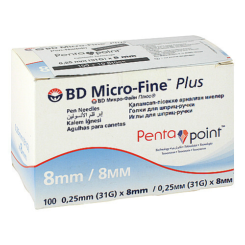 BD Micro-Fine + 8 Pen-Nadeln 0,25x8 mm - 1