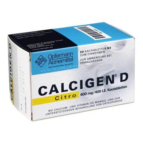 Calcigen D Citro 600 mg / 400 I.E. Kautabletten - 1