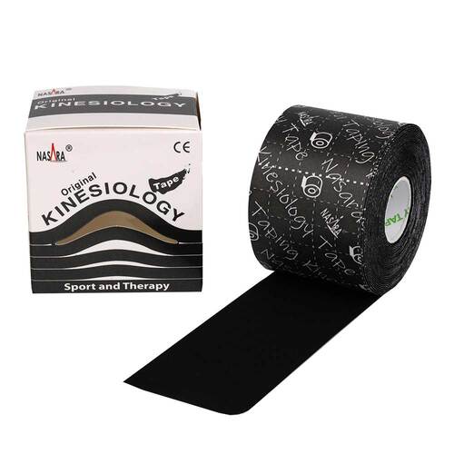 Nasara Kinesiotape 5 cmx5 m schwarz - 2