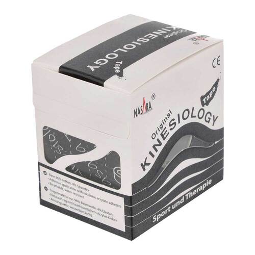 Nasara Kinesiotape 5 cmx5 m schwarz - 3