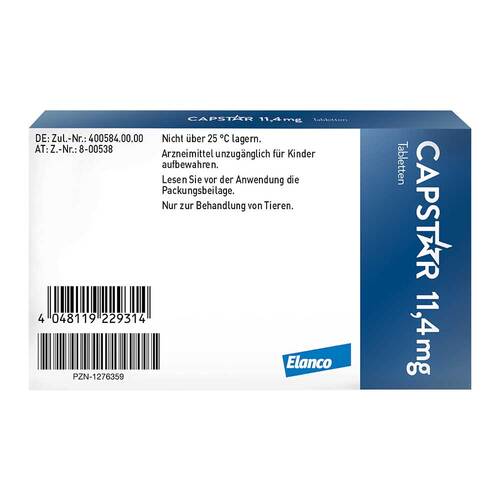 Capstar 11,4 mg Tabletten f&uuml;r Katzen / kleine Hunde - 2