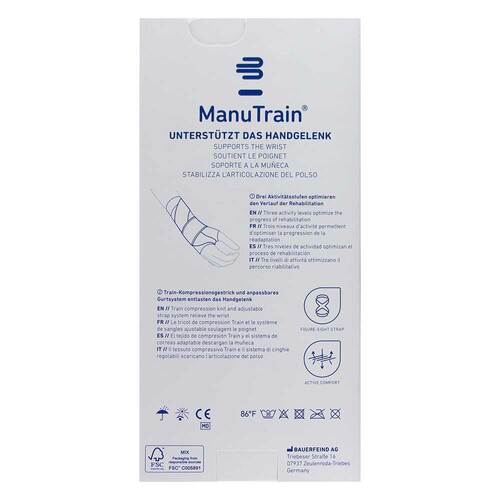 Manutrain Handgelenkbandage rechts Gr&ouml;&szlig;e 3 titan - 2
