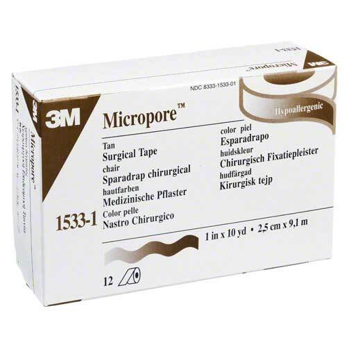 Micropore Vliespflaster 2,5cmx9,1m haut 1533-1 - 1