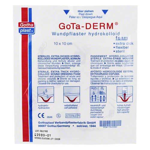 Gota-Derm foam hydrokoll.Wundpflaster steril 10x10 cm - 1