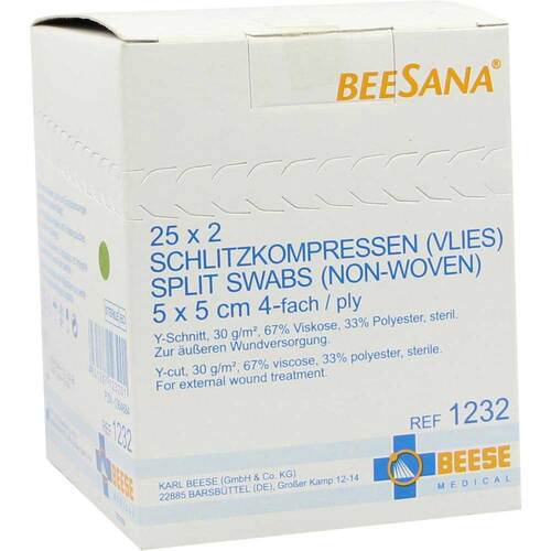 Schlitzkompressen Vlies 5x5 cm steril 4fach - 1