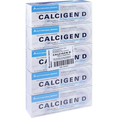 Calcigen D 600 mg / 400 I.E. Brausetabletten - 1