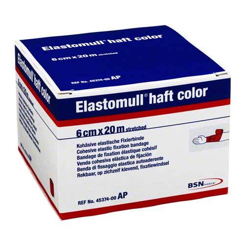 Elastomull haft color 6 cmx20 m Fixierbinde rot - 1